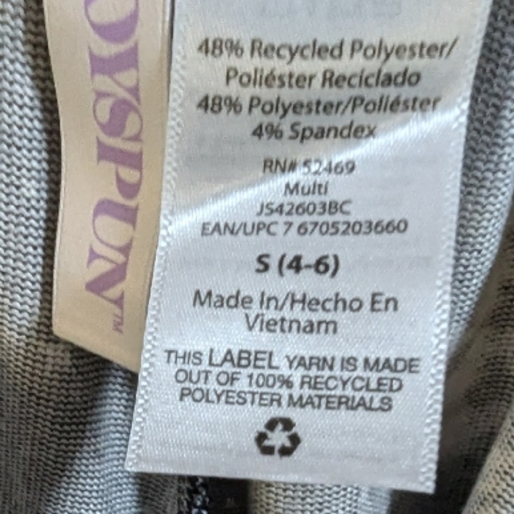 Joyspun women's black hacci Pajama Pants trees size Small w- 171 - Picture 5 of 5